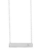 Load image into Gallery viewer, Sterling Silver Bar Initial Necklace
