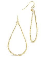 Load image into Gallery viewer, Hammered Teardrop Dangle Earring
