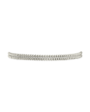 Load image into Gallery viewer, Sterling Silver Beaded Stretch Bracelet Sets

