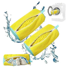 Load image into Gallery viewer, Fluffy Fiber Shoe Washing Bag 360° Surround Cleaning Reusable Durable Machine-Washable Laundry Bag with Zipper Closure (1pc)
