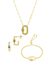 Load image into Gallery viewer, Pave CZ Carabiner Lock Necklace Bundle
