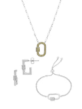 Load image into Gallery viewer, Pave CZ Carabiner Lock Necklace Bundle
