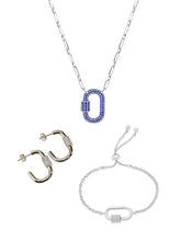 Load image into Gallery viewer, Pave CZ Carabiner Lock Necklace Bundle
