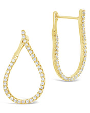 Load image into Gallery viewer, CZ Studded Drop Earrings
