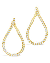 Load image into Gallery viewer, CZ Studded Drop Earrings
