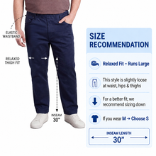 Load image into Gallery viewer, Men’s Lightweight Casual Elastic Waist Pull-On Jeans – Denim &amp; Twill Pants with Easy Fit - DON GREAT

