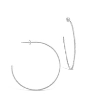 Load image into Gallery viewer, Sterling Silver Textured Hoops
