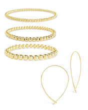 Load image into Gallery viewer, Beaded Bracelet &amp; Delicate Threader Earrings Set
