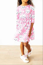 Load image into Gallery viewer, Unicorn Kitties 3/4 Sleeve Pocket Twirl Dress
