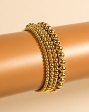 Load image into Gallery viewer, Sterling Silver Beaded Stretch Bracelet Sets
