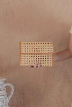 Load image into Gallery viewer, Eva Leather and Rattan Clutch
