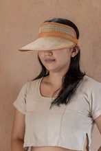 Load image into Gallery viewer, Sumi Leather and Cane Rattan Visor
