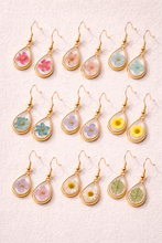 Load image into Gallery viewer, Wildflower Gold Dangle Earrings
