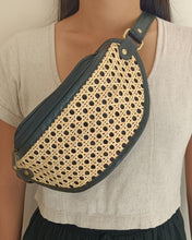 Load image into Gallery viewer, Raja Leather and Cane Sling Bag
