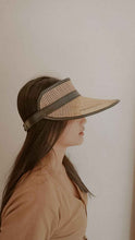 Load image into Gallery viewer, Sumi Leather and Cane Rattan Visor

