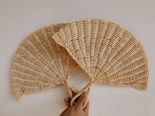Load image into Gallery viewer, Rattan Woven Fan

