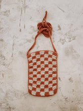 Load image into Gallery viewer, Checkered Crochet Phone Sling Bag
