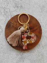 Load image into Gallery viewer, Wildflower Letter Keychain
