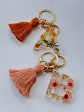 Load image into Gallery viewer, Wildflower Letter Keychain
