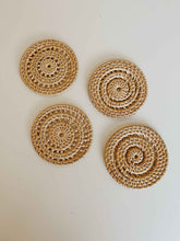 Load image into Gallery viewer, Woven Rattan Coaster Set
