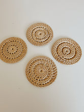 Load image into Gallery viewer, Woven Rattan Coaster Set
