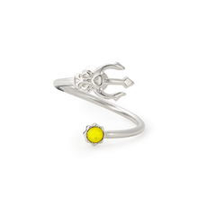 Load image into Gallery viewer, Trident Yellow Stone Wrap Ring
