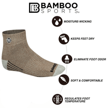 Load image into Gallery viewer, Premium Bamboo Rayon Quarter High Crew Socks
