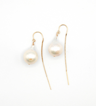 Load image into Gallery viewer, The Hope Baroque Pearl threader earrings

