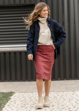 Load image into Gallery viewer, Erica Cotton Twill Midi Skirt - FINAL SALE
