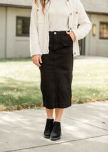 Load image into Gallery viewer, Erica Cotton Twill Midi Skirt - FINAL SALE
