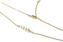 Load image into Gallery viewer, Four or three Pearl Necklace, silver or gold Necklace
