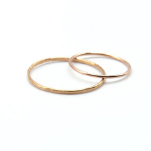 Load image into Gallery viewer, Hammered Stacking ring: 14k Gold Fill or Sterling silver
