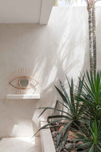 Load image into Gallery viewer, Opened Eye Rattan Mirror
