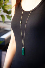 Load image into Gallery viewer, Emerald Edition long green onyx necklace
