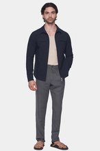 Load image into Gallery viewer, The Luxe Zip Jacket (Navy Pinstripe) - DON GREAT
