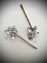 Load image into Gallery viewer, Starburst hair pin, Rhinestone Diamond hair pin
