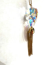 Load image into Gallery viewer, Skull Aurora borealis Swarovski skull necklace
