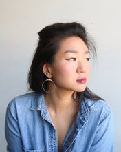 Load image into Gallery viewer, Hand Hammered Hoop earrings
