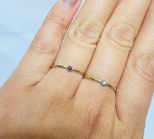 Load image into Gallery viewer, Tiny rhinestone 14K Gold Filled Stacking Ring, Tiny Swarovski “Diamond” ring

