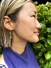 Load image into Gallery viewer, Crystal Droplet Festival Threader earrings
