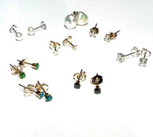 Load image into Gallery viewer, Black 14K GF Swarovski black onyx stud earrings
