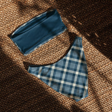 Load image into Gallery viewer, Cheeky Check Bandeau Bikini Set

