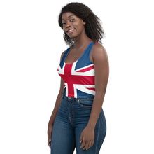 Load image into Gallery viewer, Union Jack Sleeveless Crop Top | British Flag
