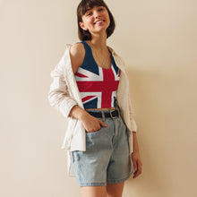 Load image into Gallery viewer, Union Jack Sleeveless Crop Top | British Flag
