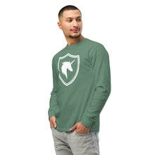 Load image into Gallery viewer, British Unicorn Shield | Garment-dyed Long-Sleeve Shirt
