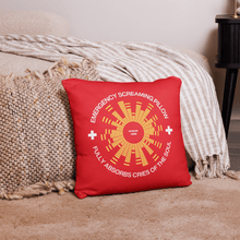Load image into Gallery viewer, Emergency Screaming Pillow in Safety Red
