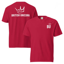 Load image into Gallery viewer, British Unicorn | BU Crown | Garment-dyed Heavyweight Tee
