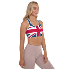 Load image into Gallery viewer, Union Jack Sports Bra | Padded
