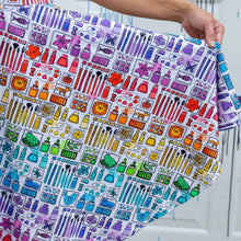 Load image into Gallery viewer, Adult "Smarty Paints" Rainbow Art Supplies Super Twirler Dress with Pockets
