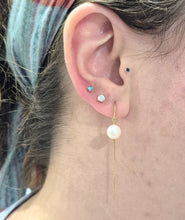 Load image into Gallery viewer, Single Pearl earrings
